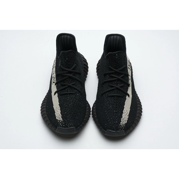 (OG)Adidas Fake Yeezy 350 V2 Core BlackWhite Real Boost BY1604