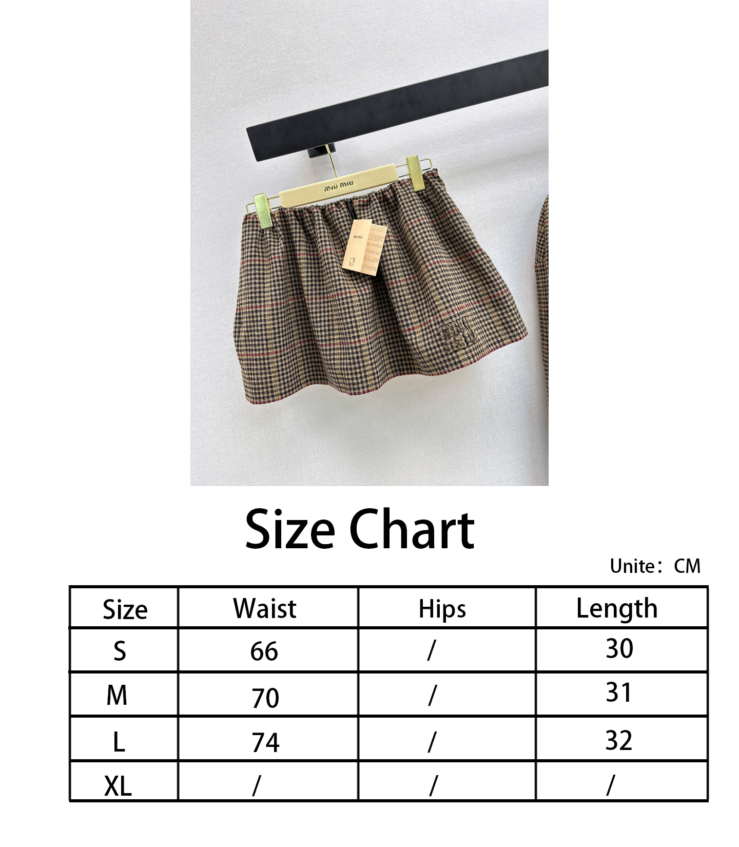 Miu NEW houndstooth skirt