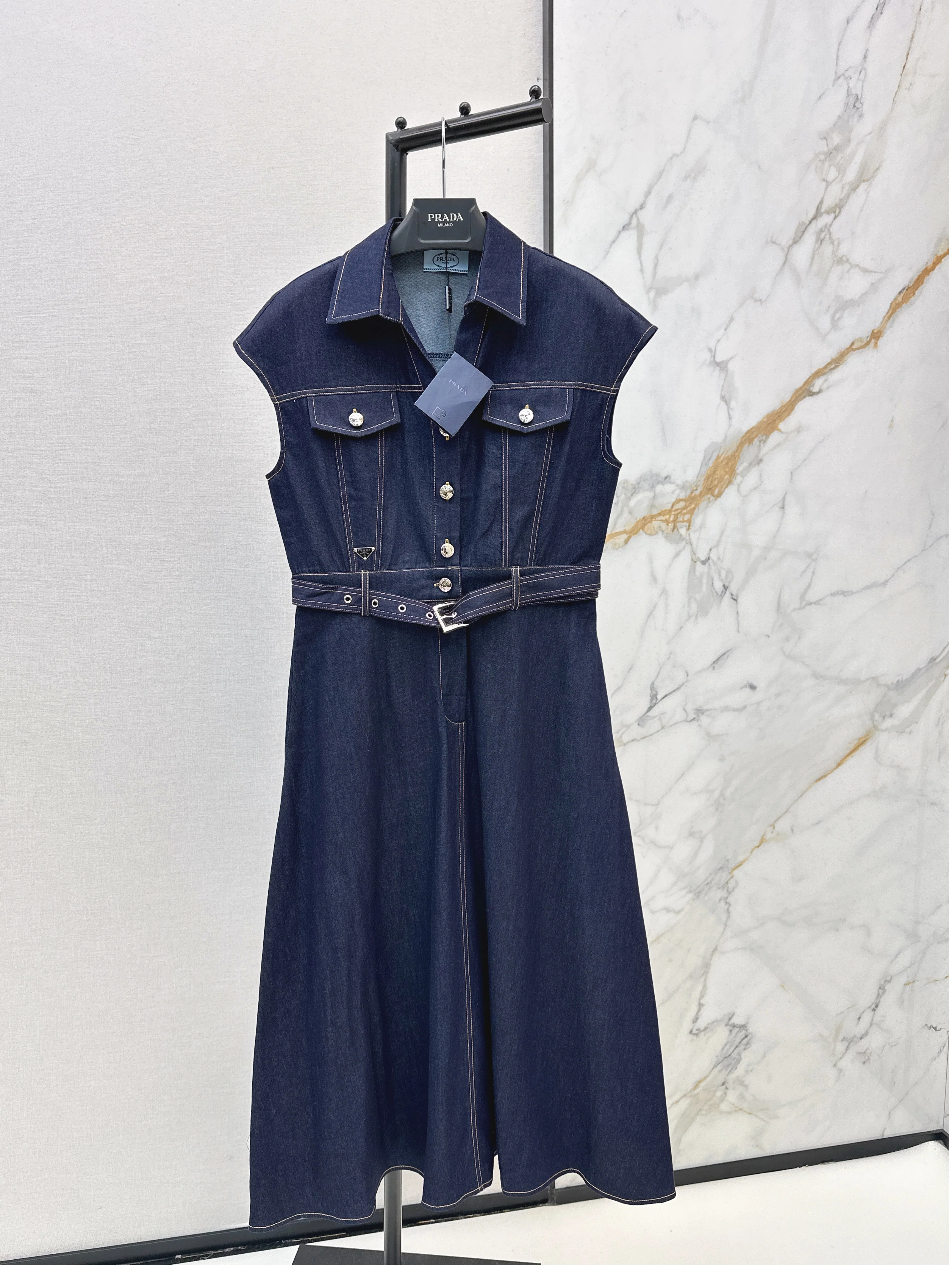 Pra NEW denim sleeveless dress
