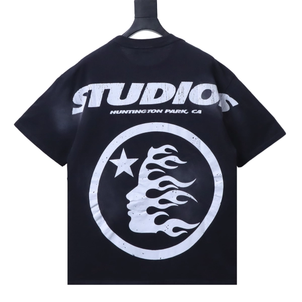 Hellstar Cracked Letter Print Short Sleeve Tee
