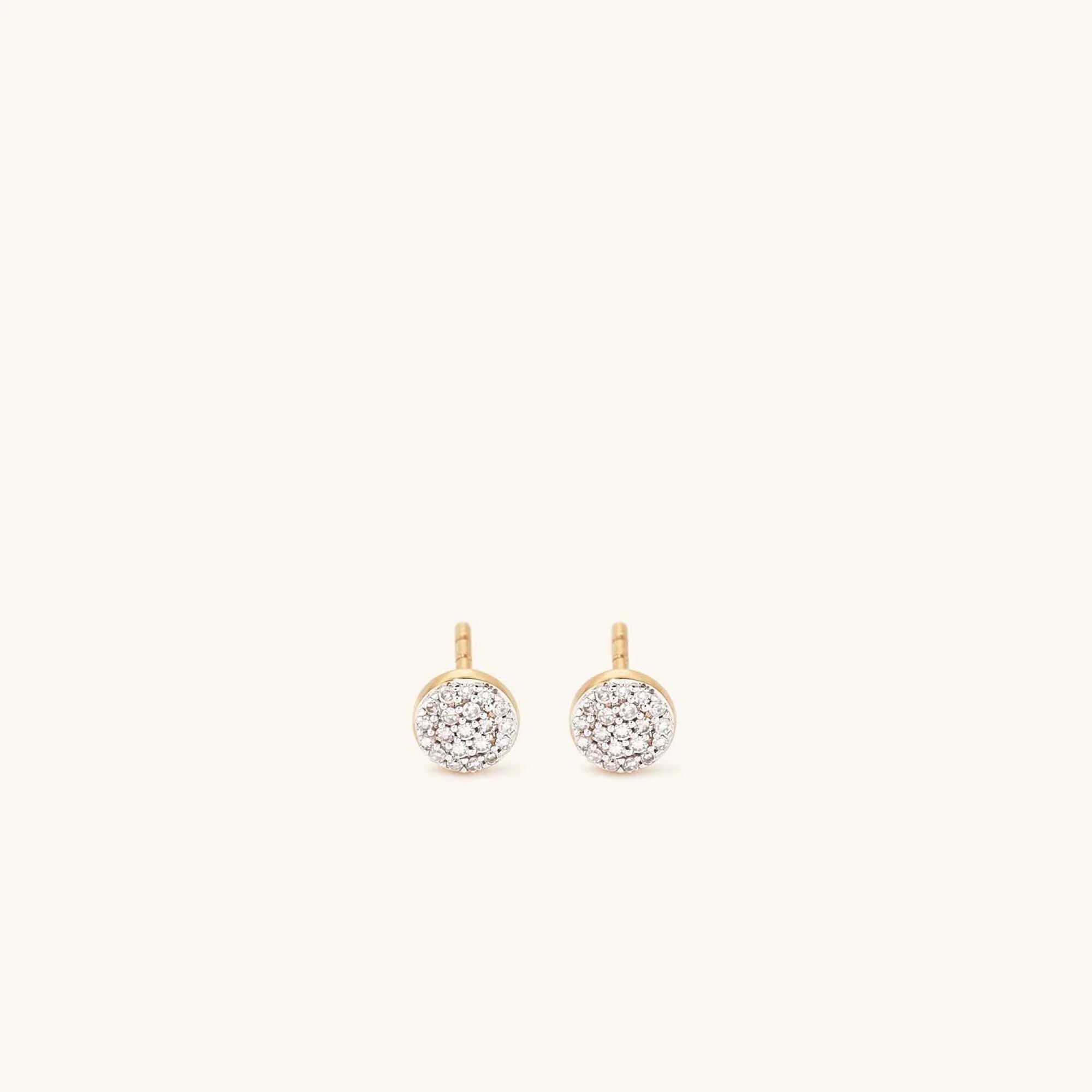 Pavé Diamond Round Studs