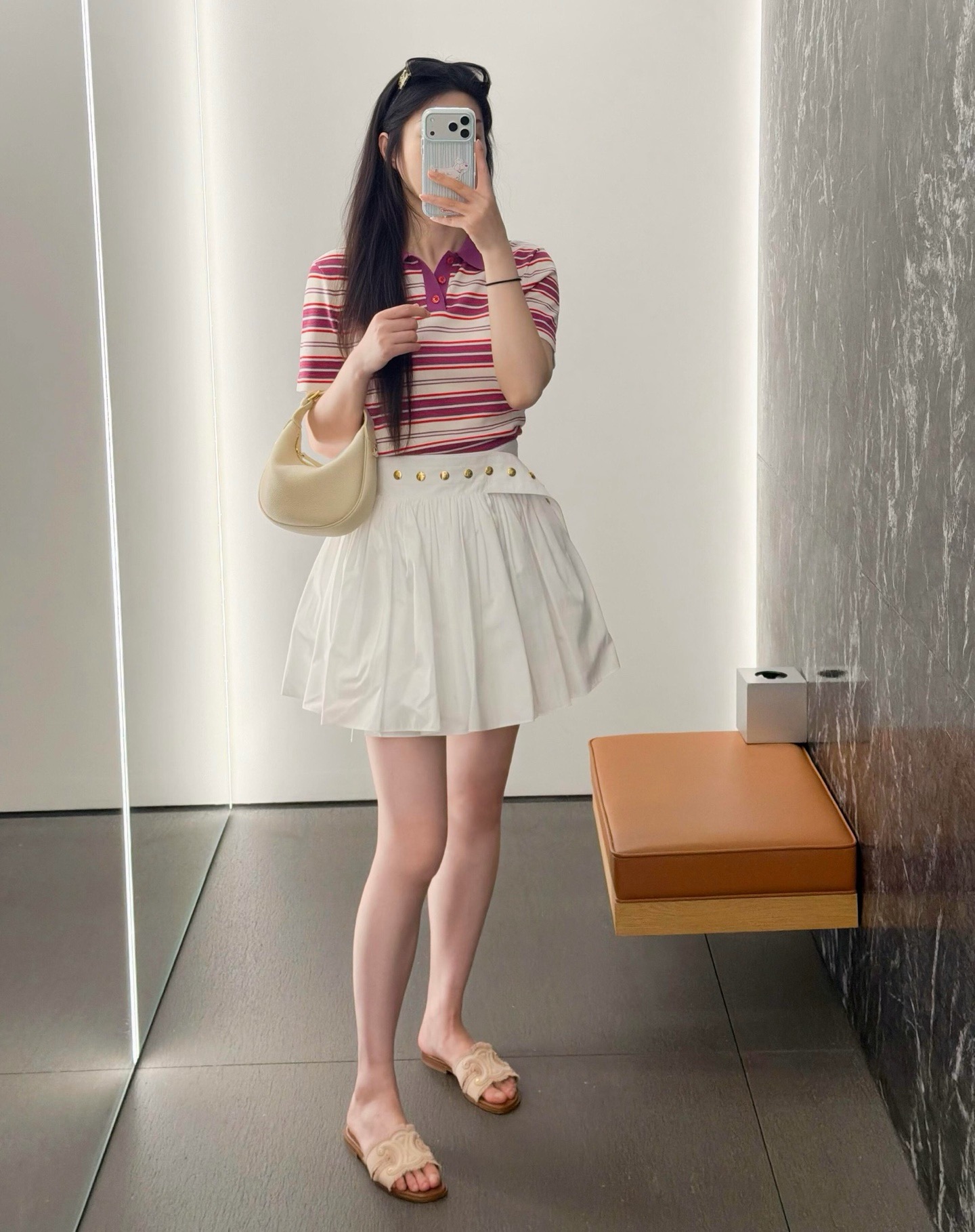 Celi New Striped Polo Embroidered Short-Sleeve Knit