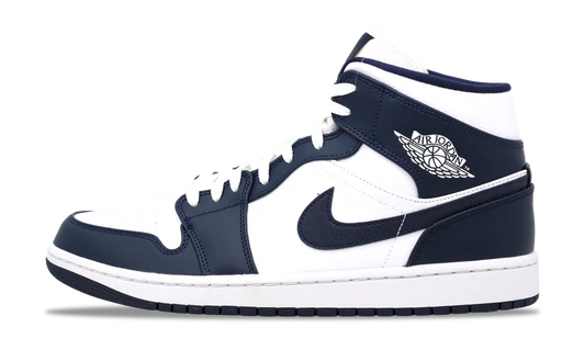 AJ1 Mid White Metallic Gold Obsidian 554724-174