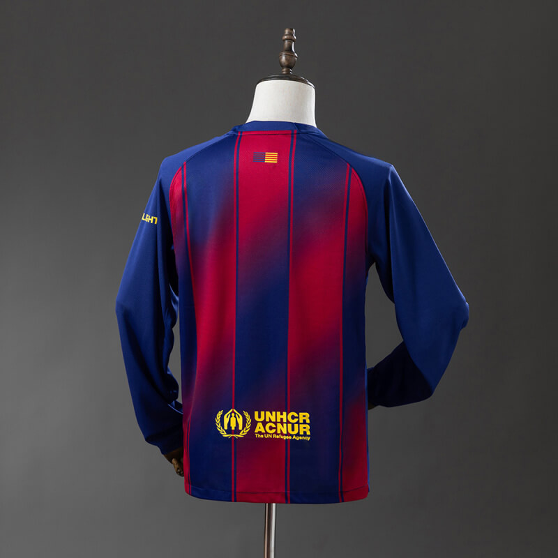 Barcelona 25/26 Home Long Sleeve Fan Jersey