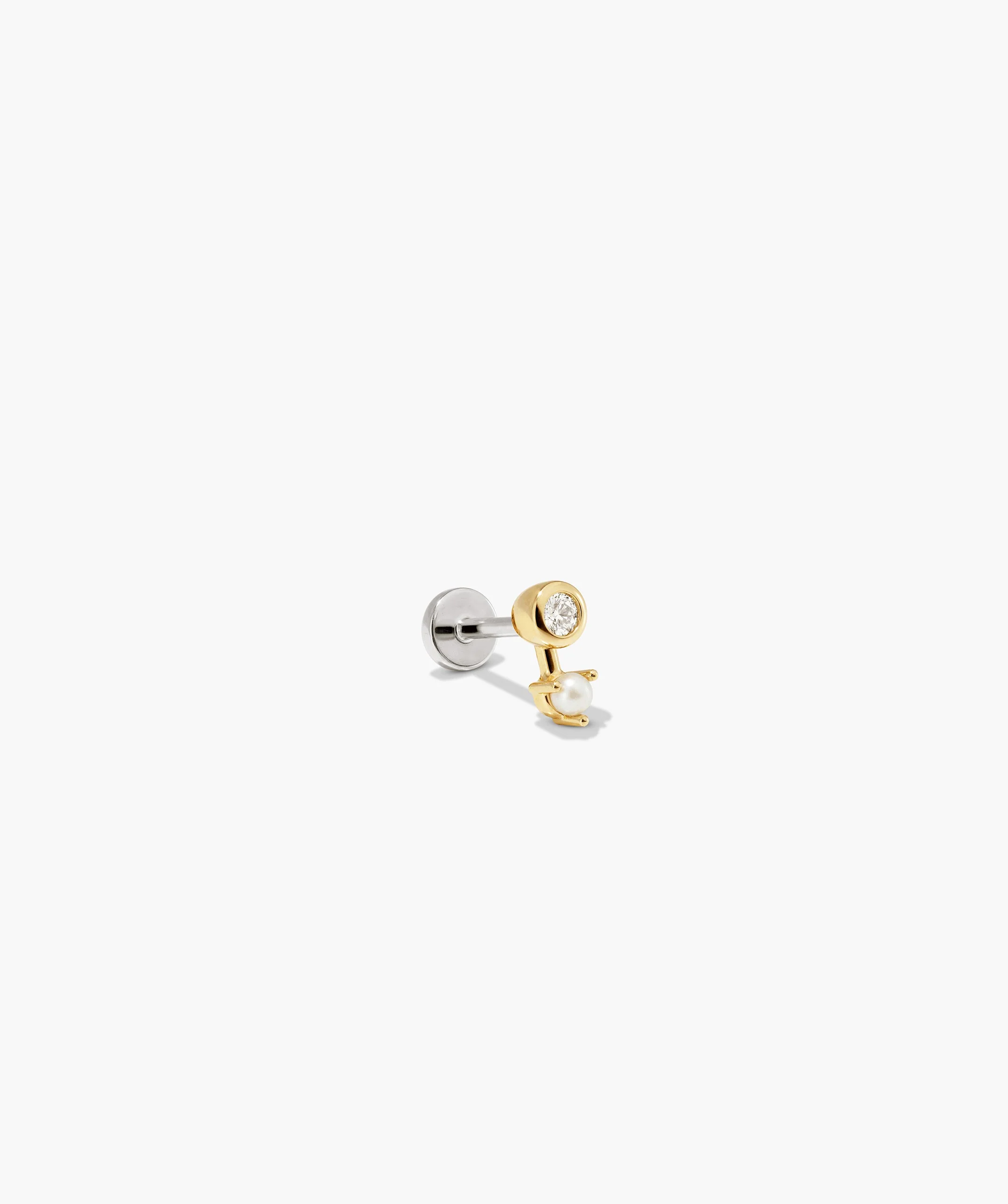 Piercing Studio - Lab Grown Diamond Pearl Drop Stud