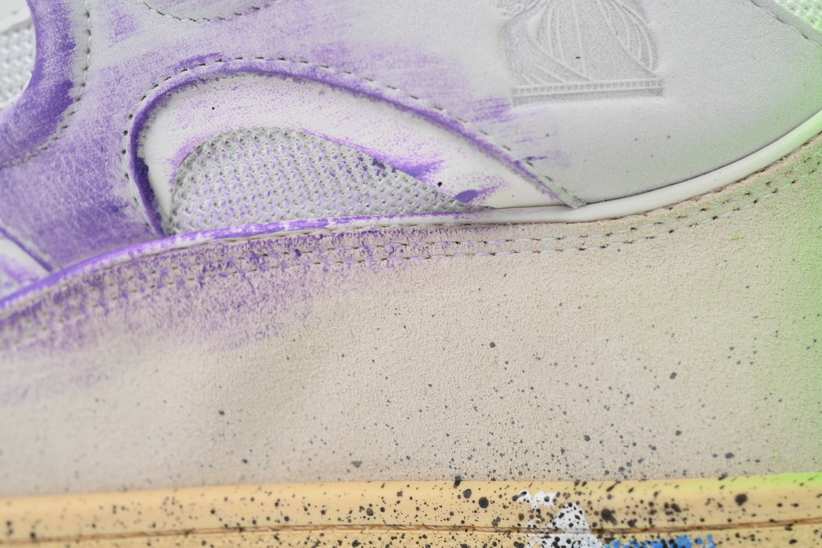 Lanvin Leather Curb x Gallery Dept Paint Drip Optical White