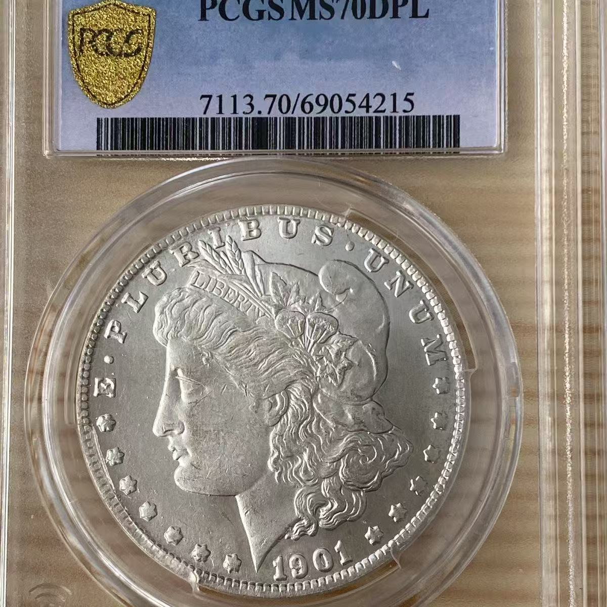 US Coin PCGS 1878-1921 CC version For Choice $1 Morgan Dollar Silver Coins Currency Senior Transparent Box