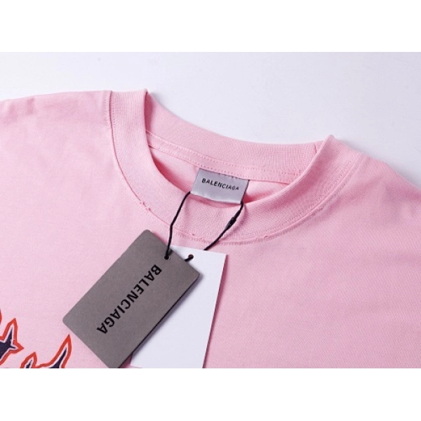 Balenciaga Clothes Paris Sacré-Cœur Basilica Printed T-shirt Black/Pink
