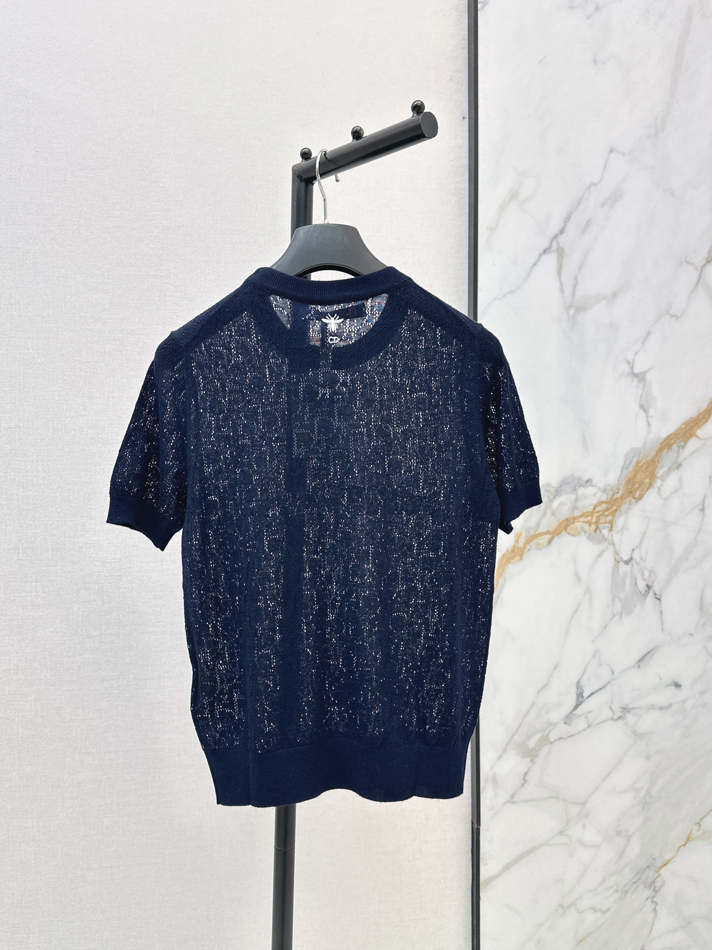 CD New jacquard knit cropped top