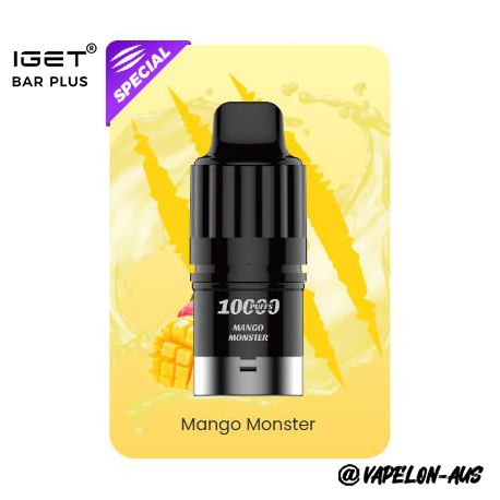 IGET BAR PLUS S3 POD 10000 Puffs - Mango Monster
