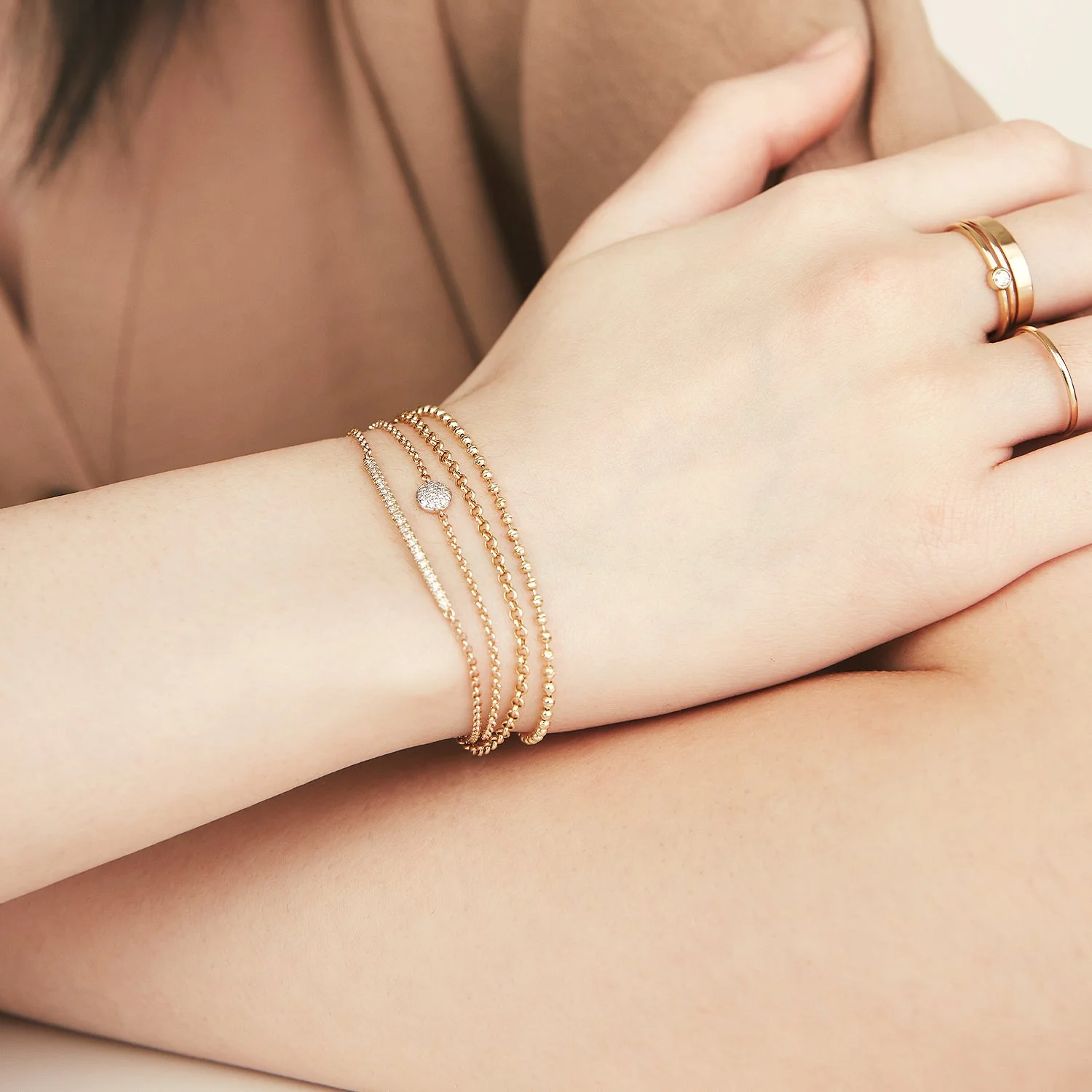 Pave Diamond Bar Bracelet
