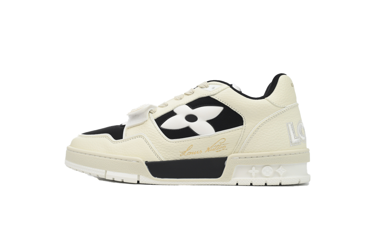 Pkkicks God Batch LOUIS VUITTON Trainer Monogram Flower Black