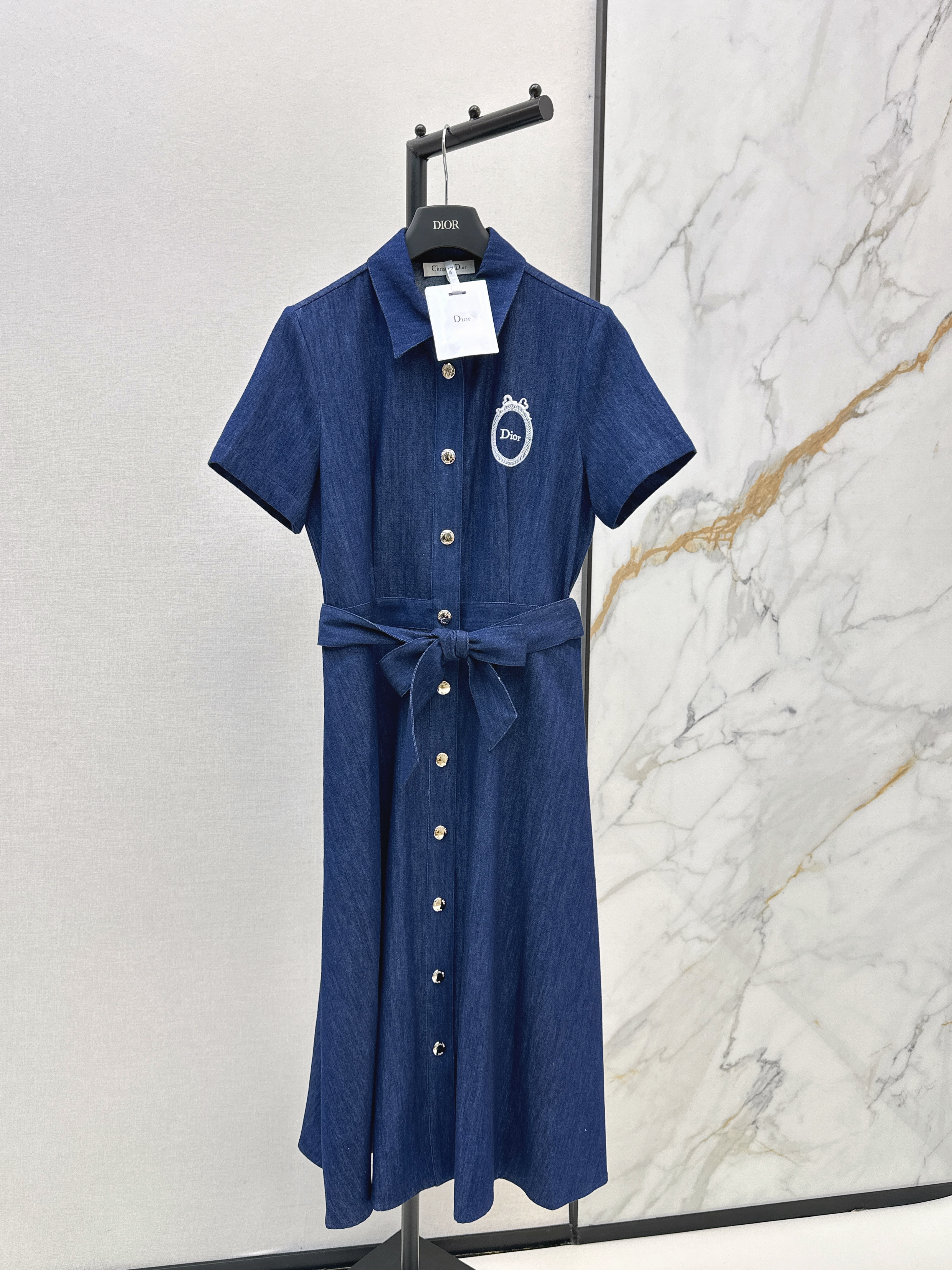 CD New embroidered denim dress