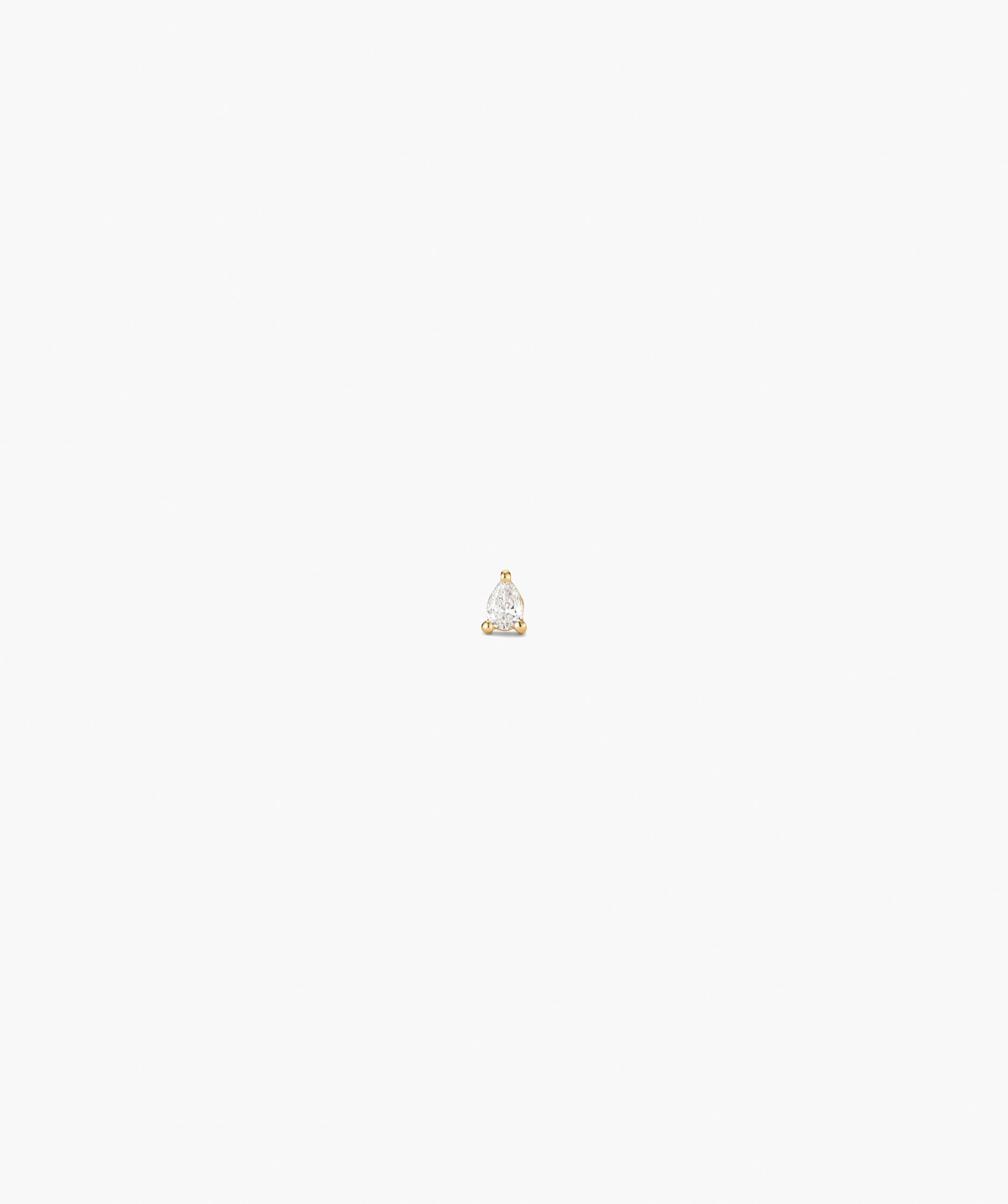 Single Pear Diamond Stud