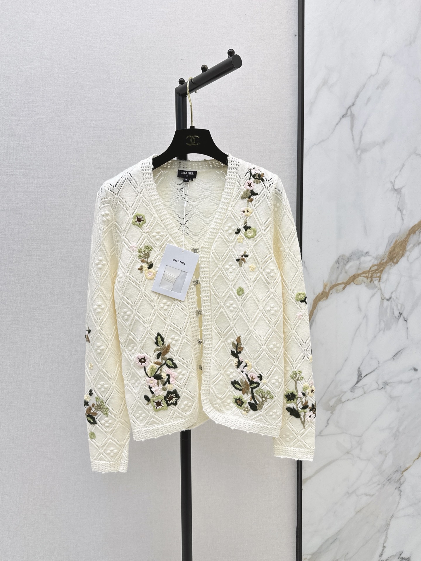 Chan New Embroidered Knit Cardigan