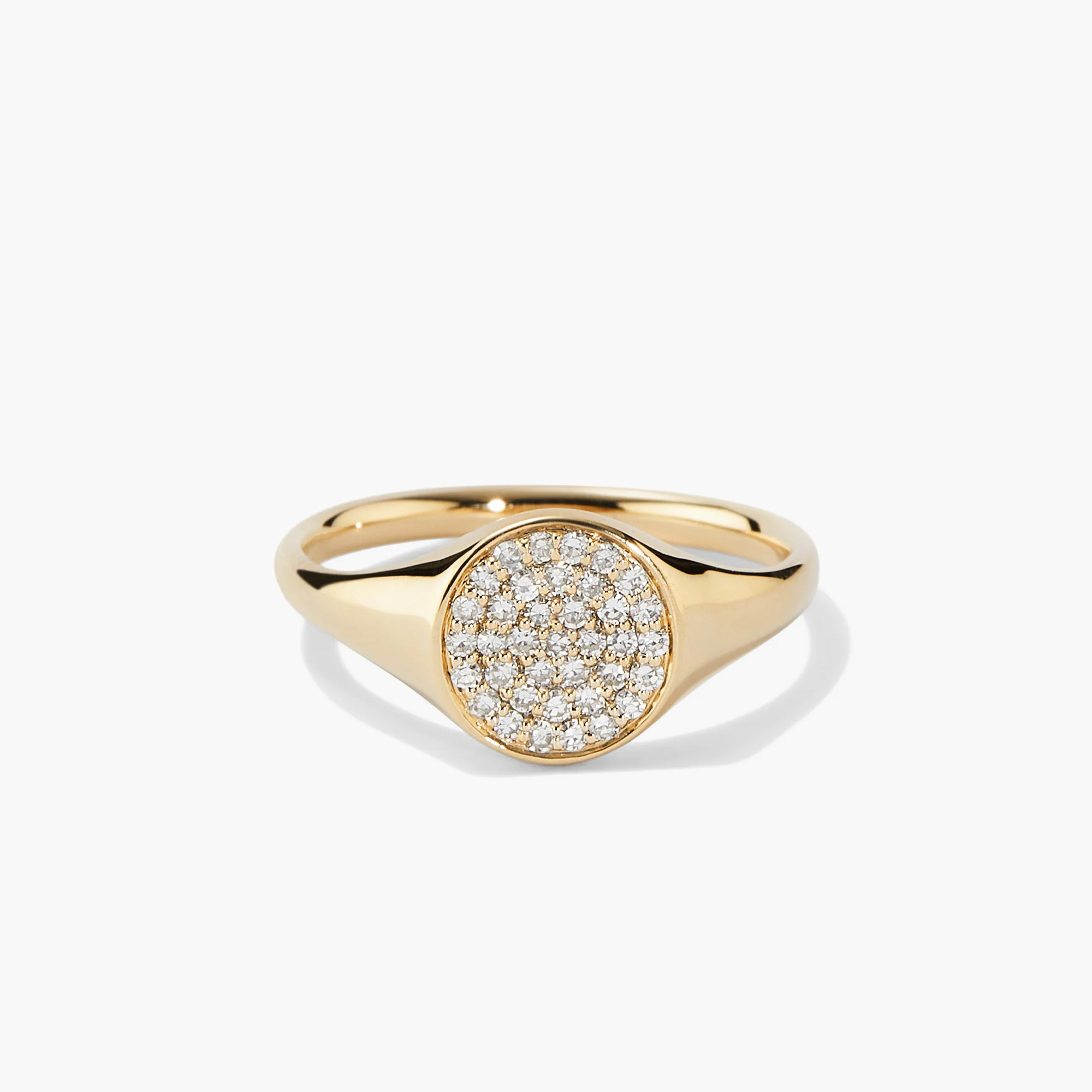 Pavé Diamond Signet Pinky Ring