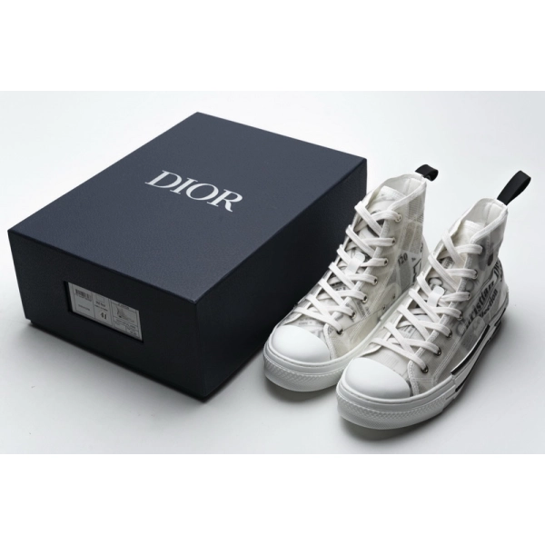 Dior B23 Oblique Transparency High H565 White Black