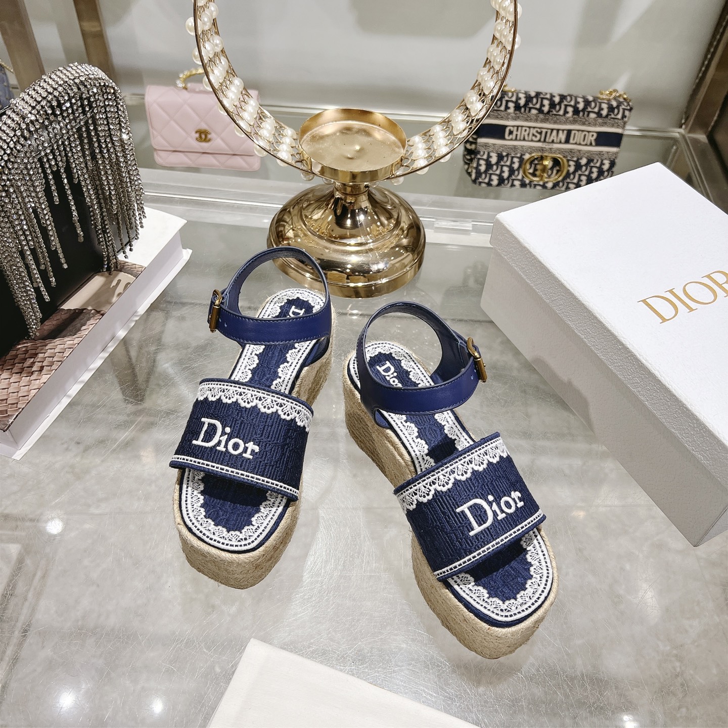 CD New Espadrille wedge sandals