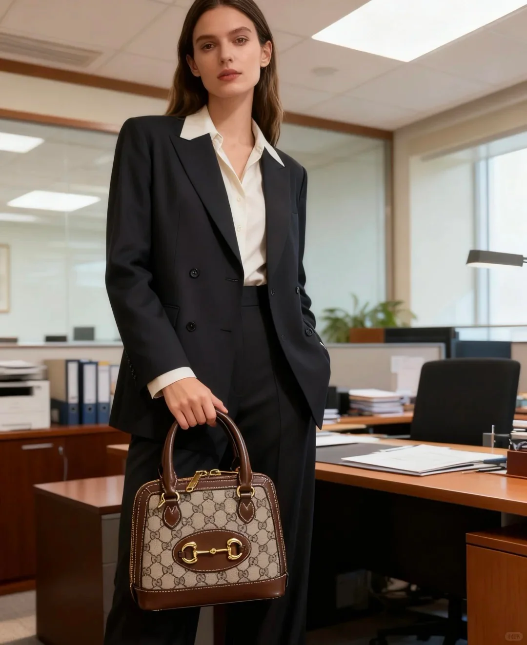 Guc Horsebit 1955 small top handle bag