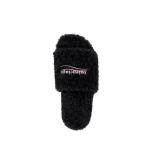 Balenciaga Furry Slide Black 654747W2DO11096