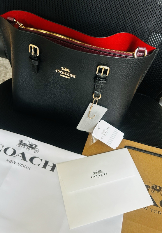 COACH C4084 Mollie Tote Bag 25 Leather Handbag Convertible Shoulder Crossbody Bag