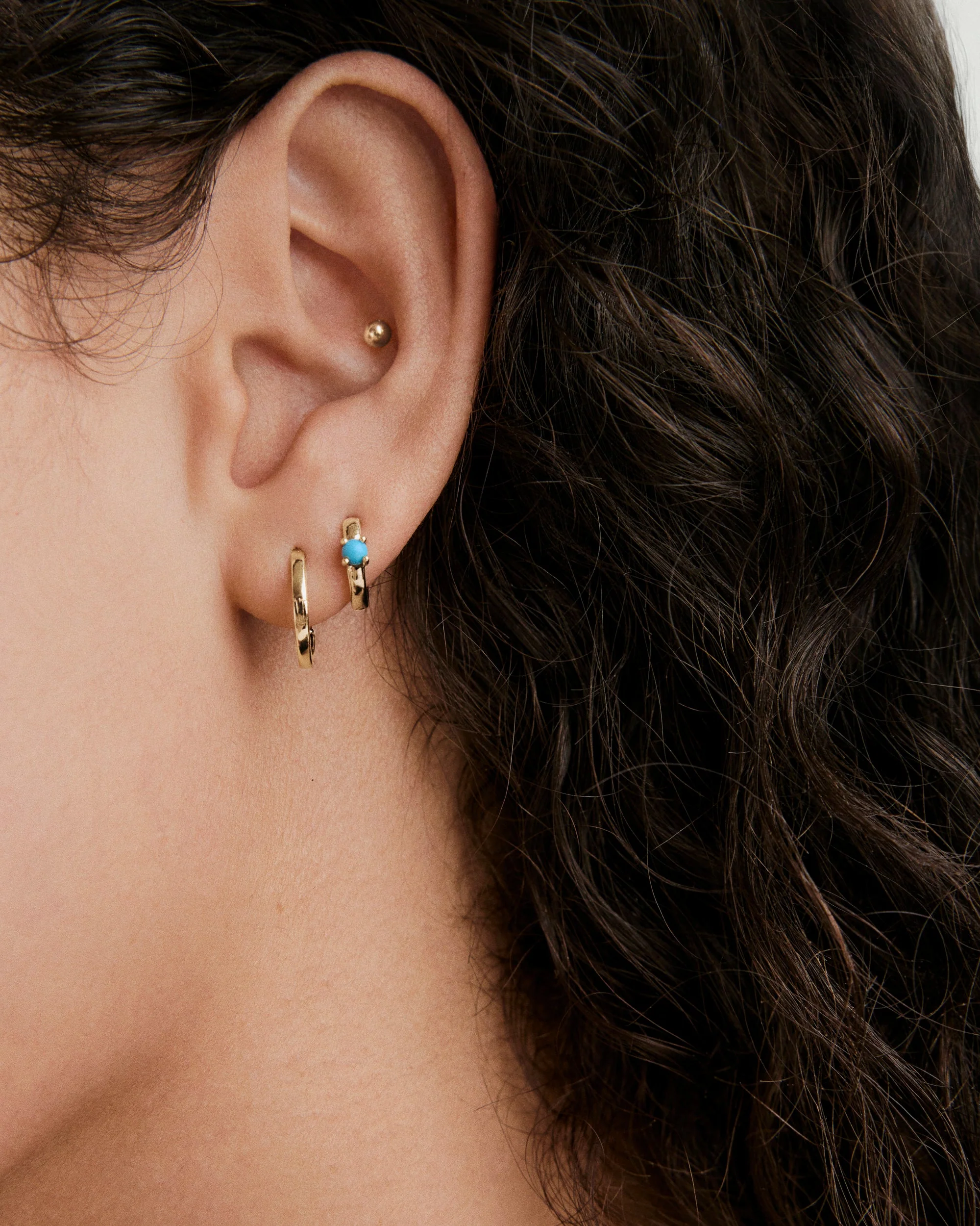 Single Colored Mini Hoop Pearl