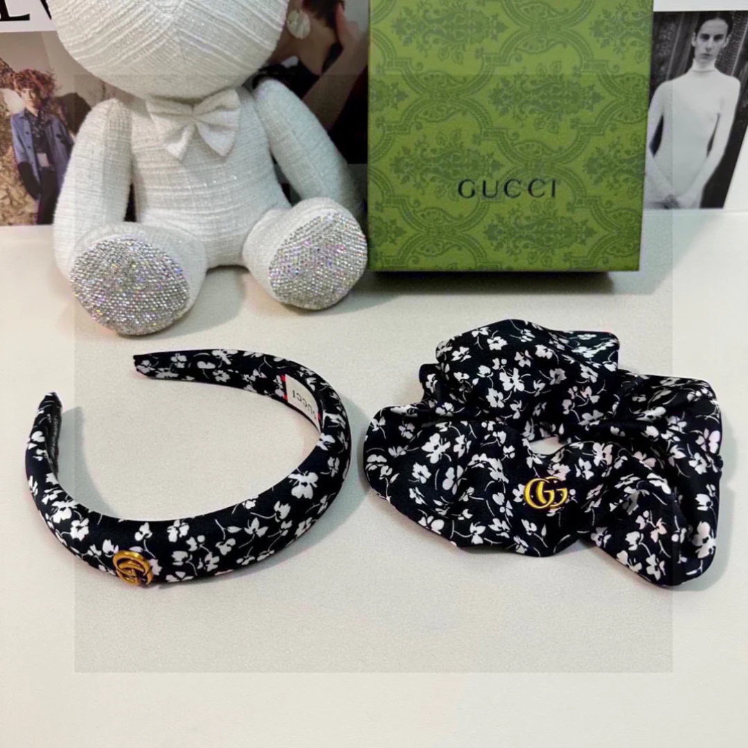Guc New Floral two-piece headband