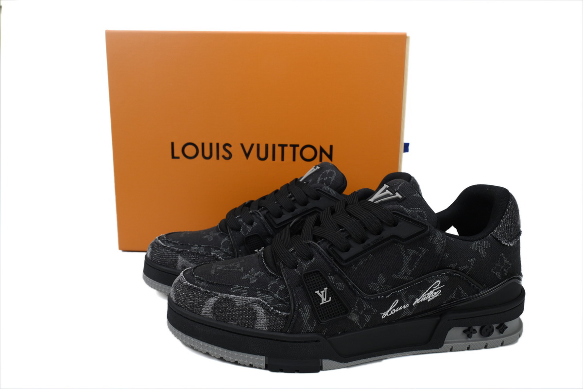 Pkkicks God Batch Louis Vuitton Trainer 'Black Monogram Denim