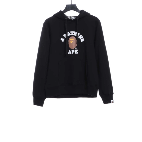 BAPE Ape Head Logo Print Hoodie Black