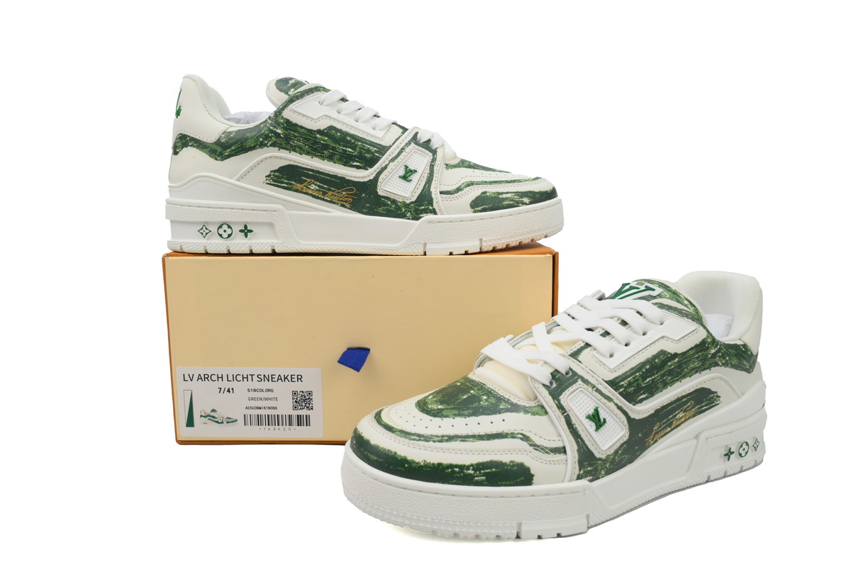 Pkkicks God Batch Louis Vuitton Trainer Green