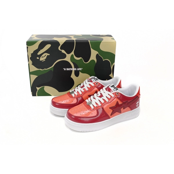 Ape Bape Sta Low White Dark Red Mirror Surface 1H20 191 046