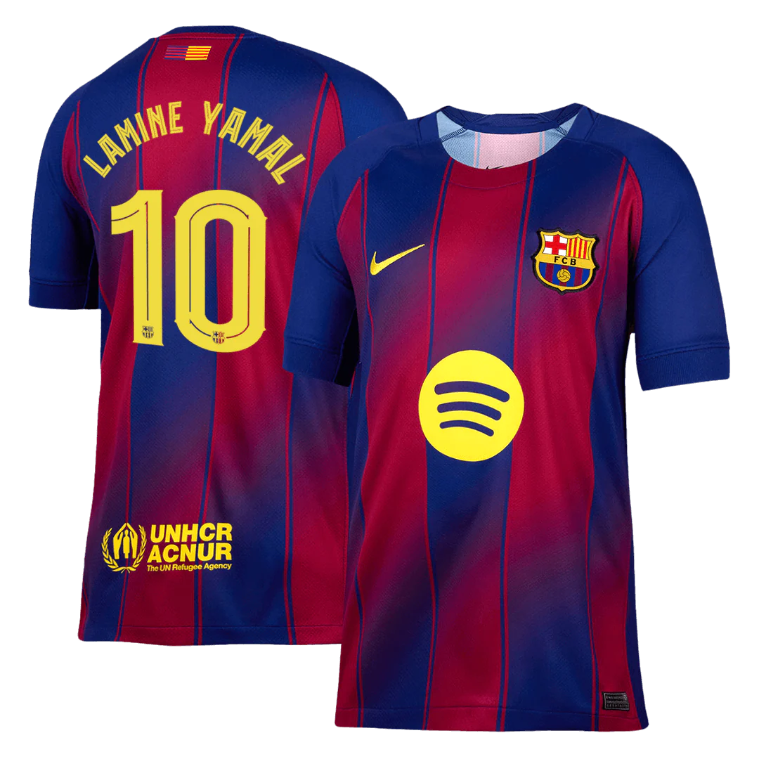 LAMINE YAMAL #10 Barcelona Home Soccer Jersey 2025/26 - UCL