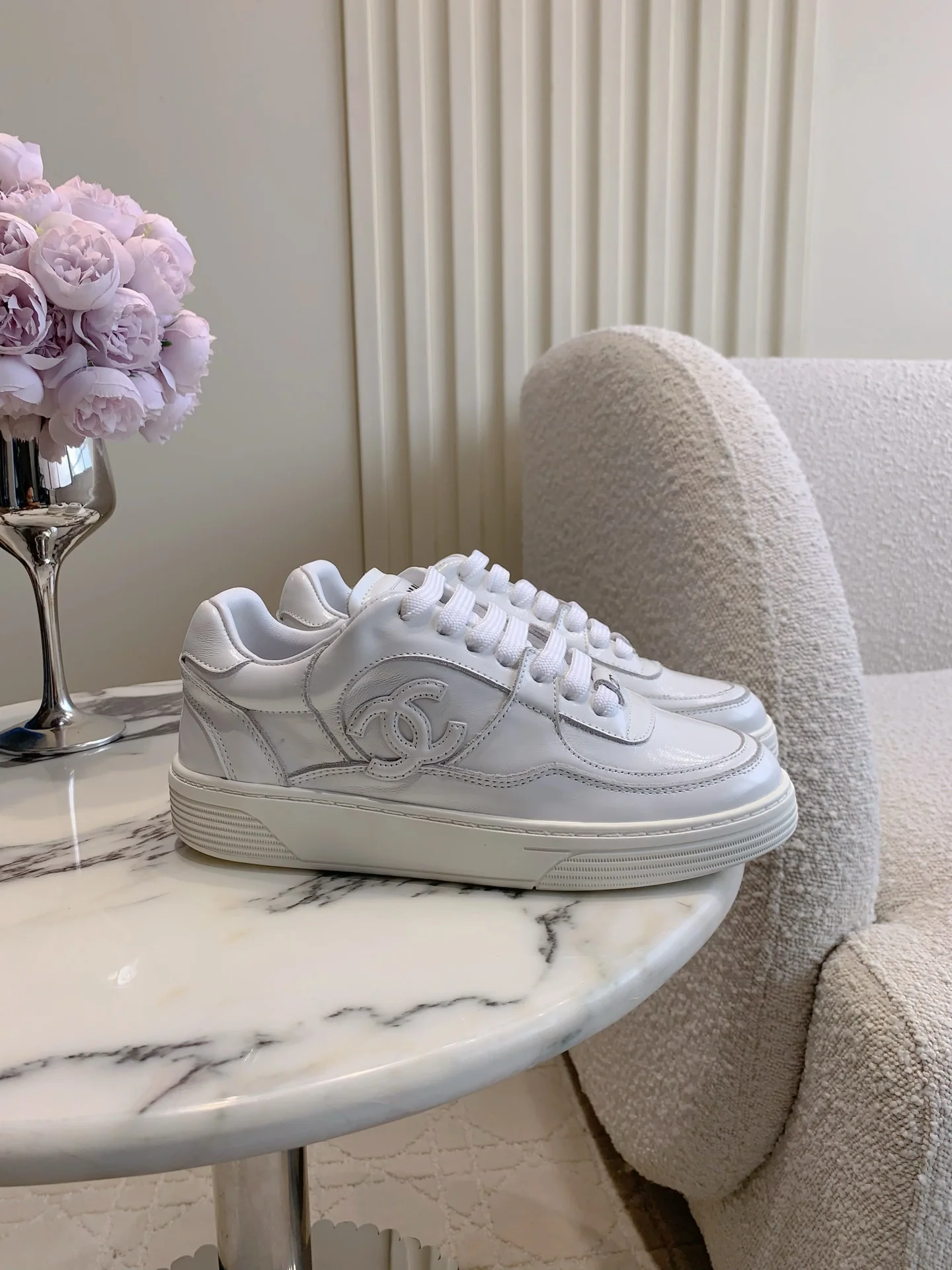 Chan New  white sneakers