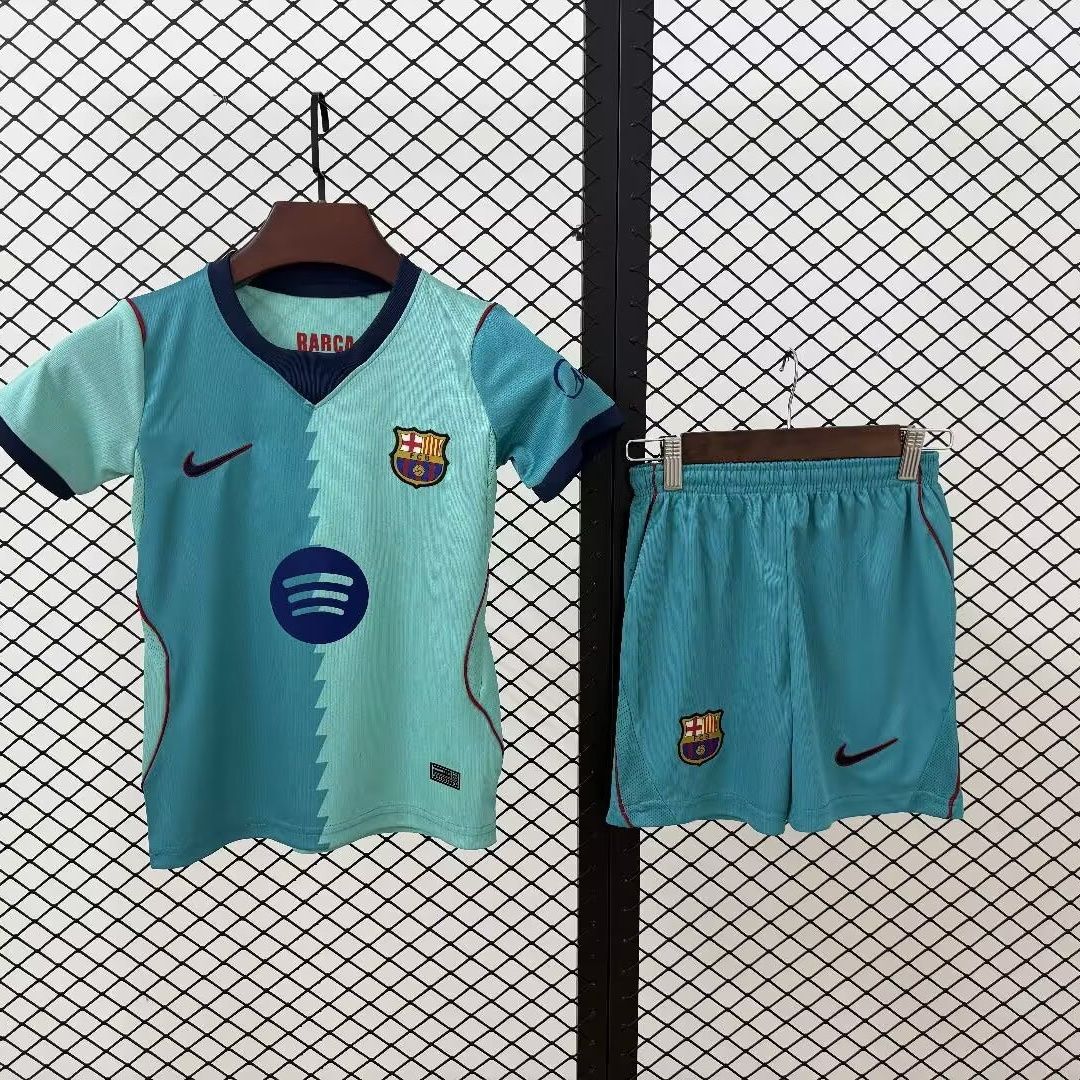 kids Barcelona Third Suit & Socks 26/27