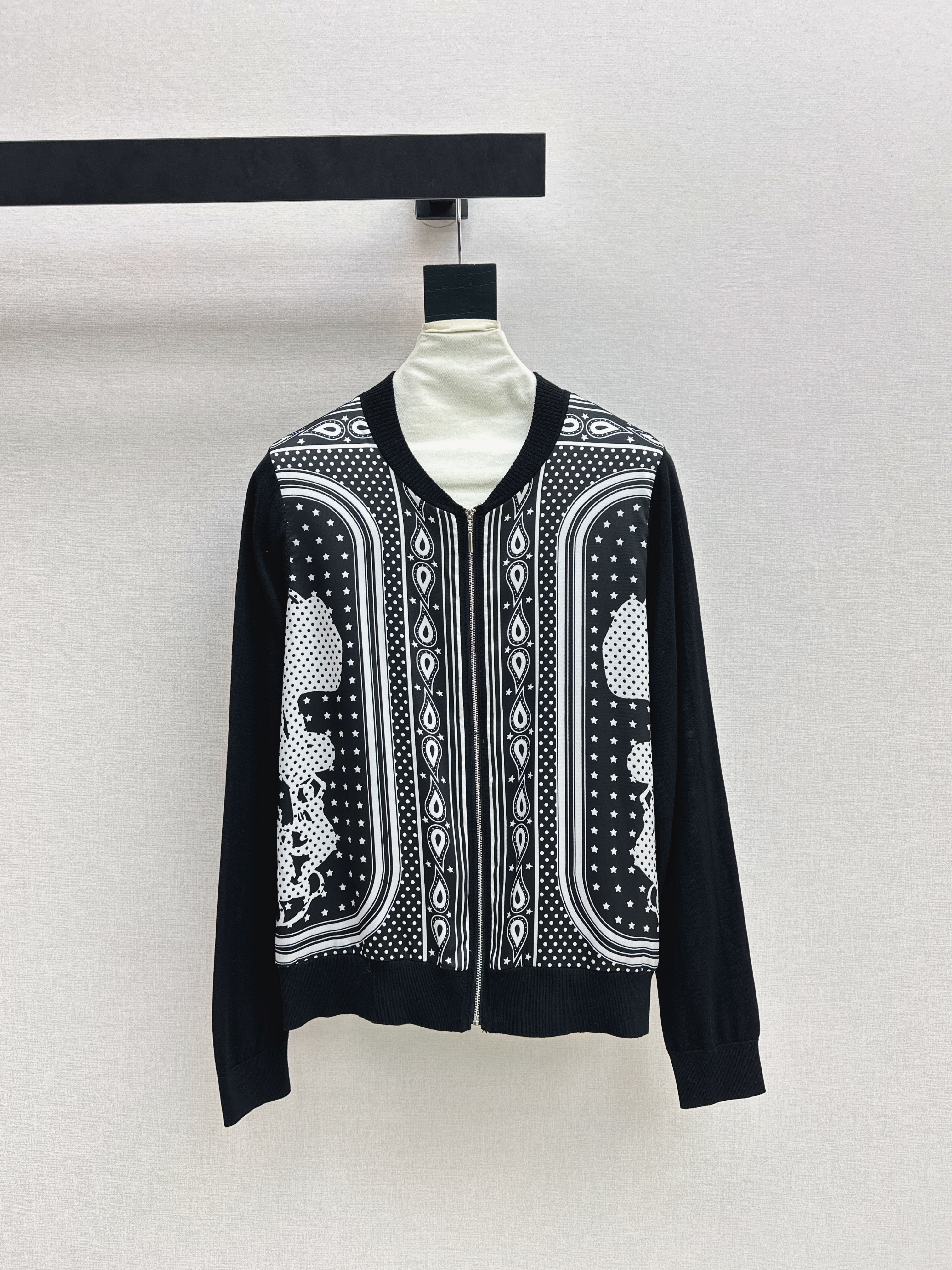 Herm New print knit cardigan