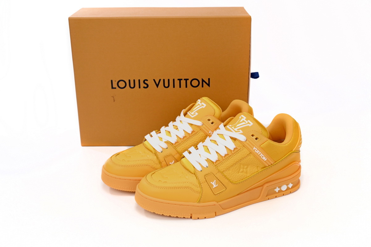 Pkkicks God Batch LOUIS VUITTON Trainer All Yellow Embossing 1AARG0