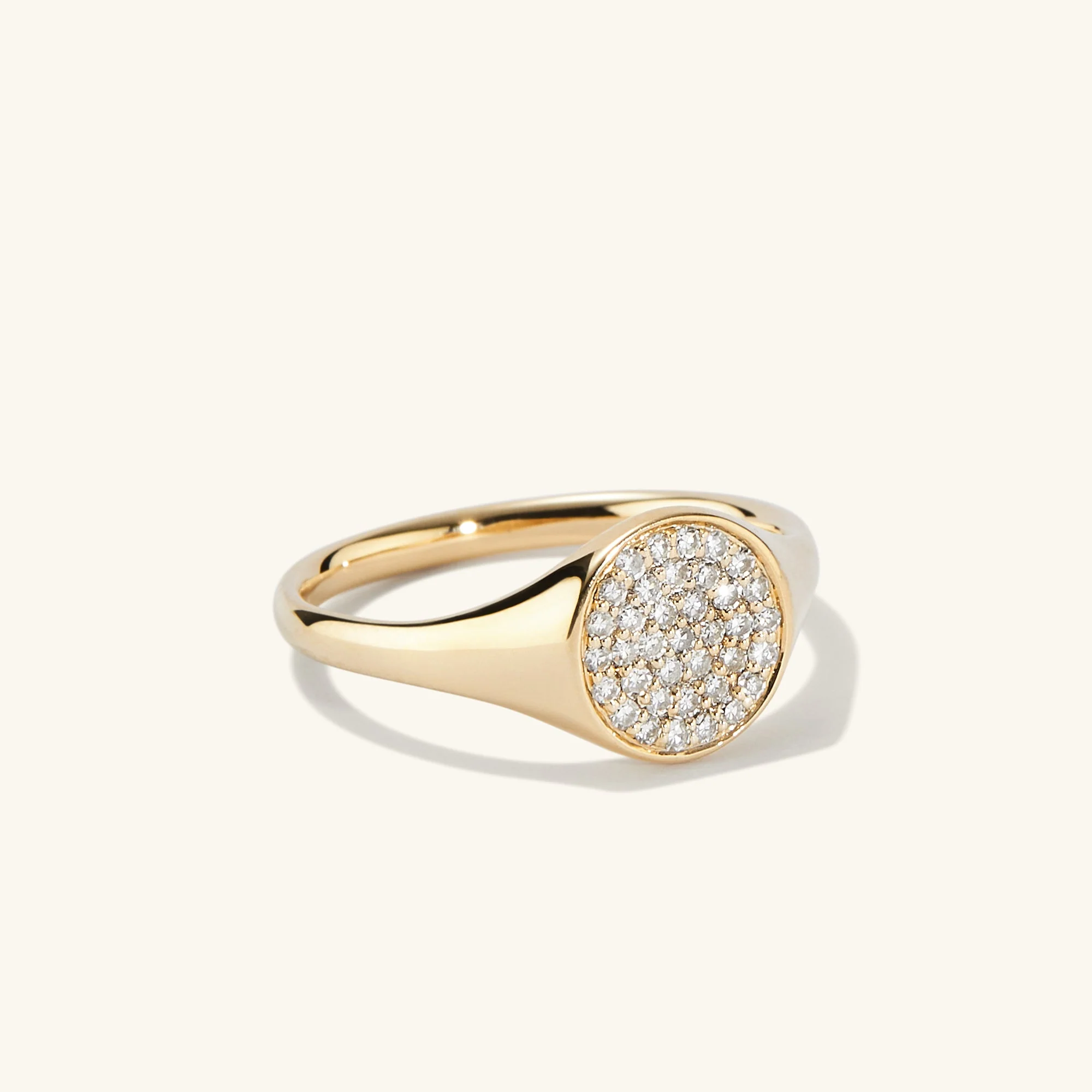 Pavé Diamond Signet Pinky Ring