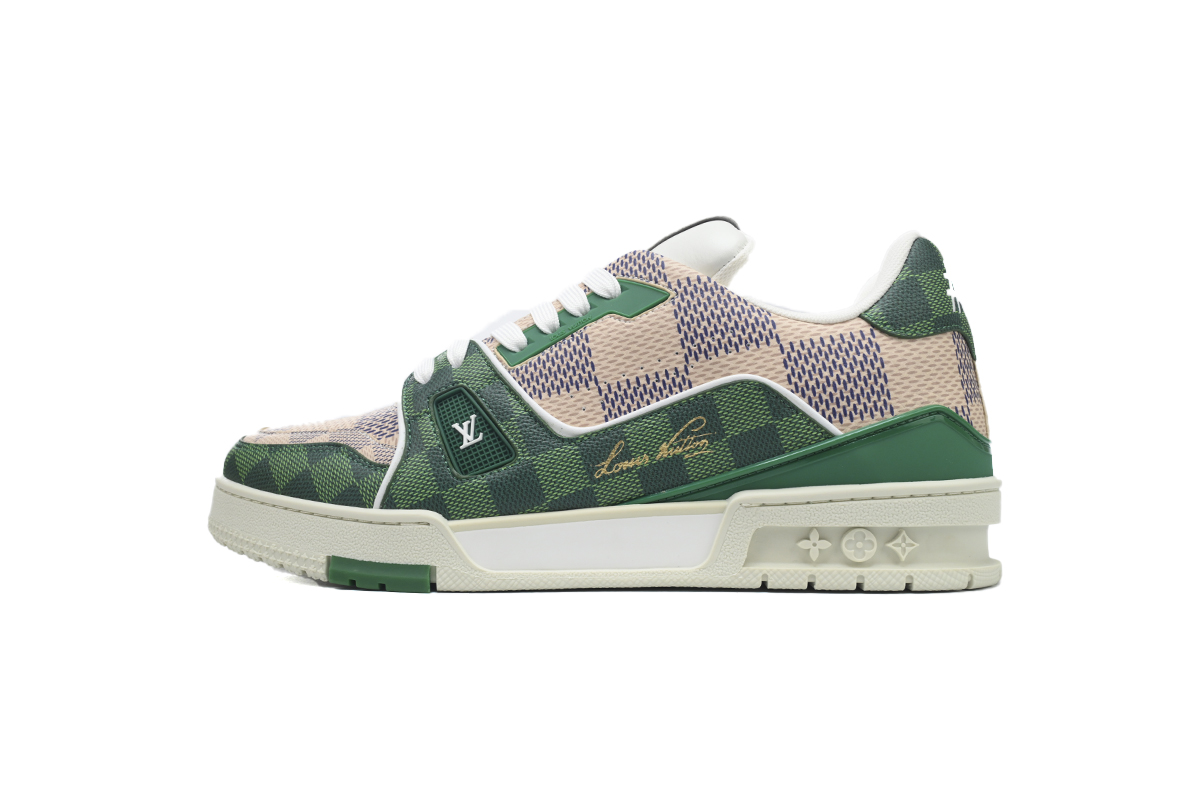 Pkkicks God Batch LOUIS VUITTON Trainer White Green