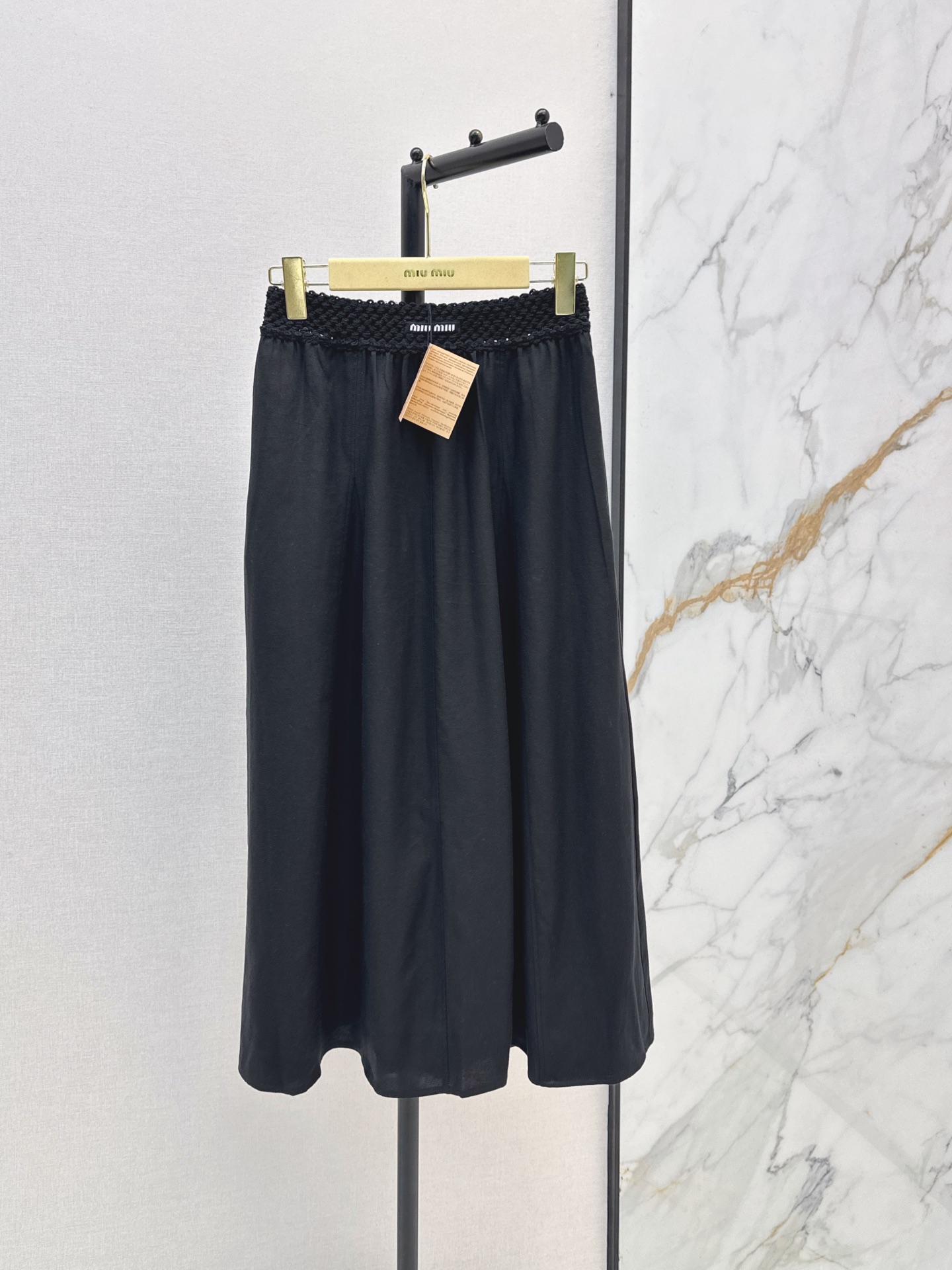 Miu New patchwork waistband skirt