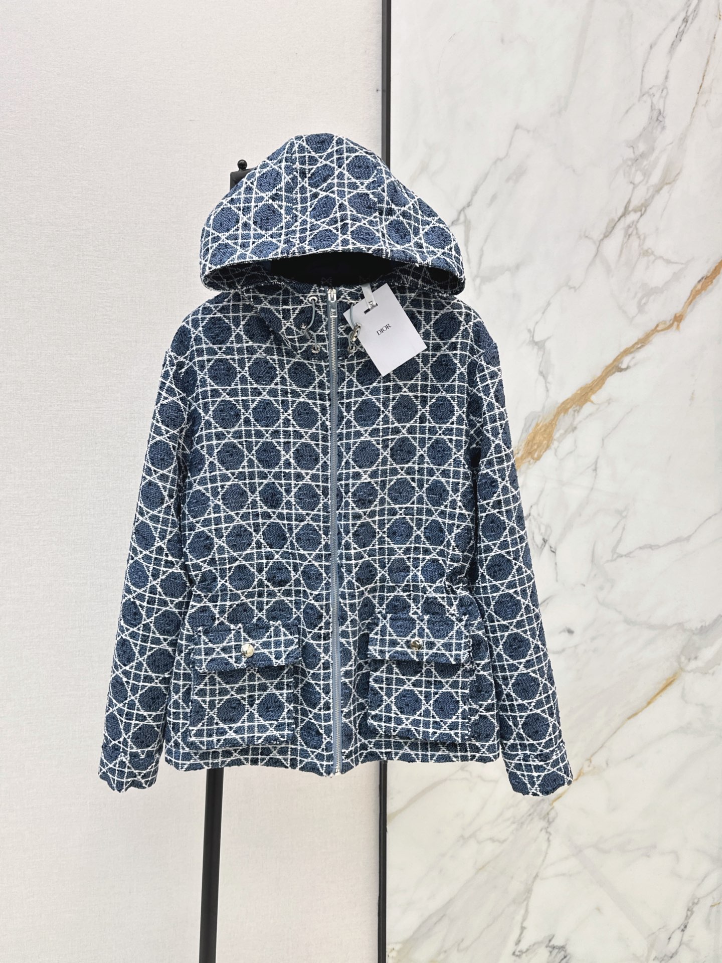 CD New Wicker-patterned hooded jacket