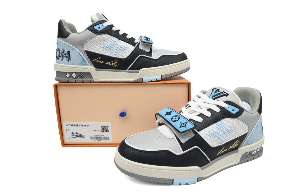 Pkkicks God Batch LOUIS VUITTON Trainer Black Blue