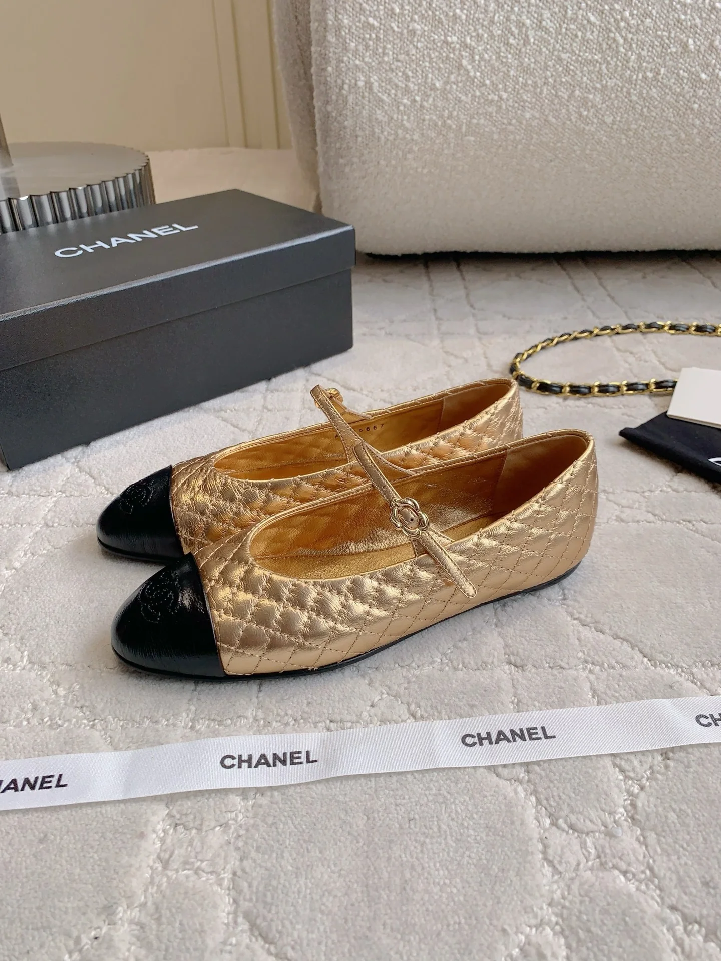 Chan New Quilted Flat Mary Jane Shoes