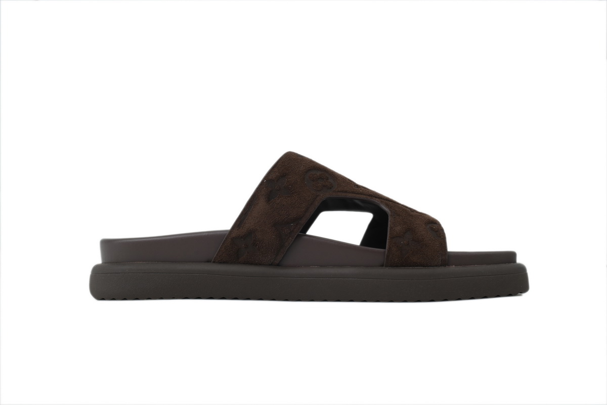 Pkkicks God Batch LOUIS VUITTON Oasis Mule Shoes Dark Brown