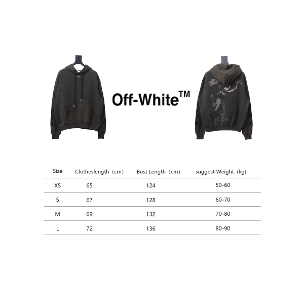 Off-white Washed old man print hoodie
