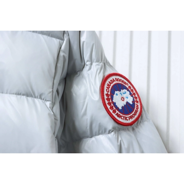 Canada Goose Puff Checkered Down Jacket White