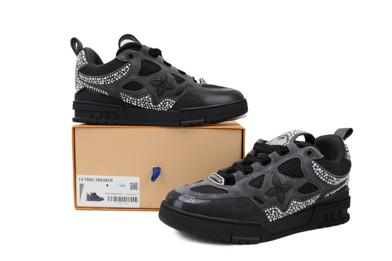 Pkkicks God Batch Louis Vuitton Skate Gray Diamonds