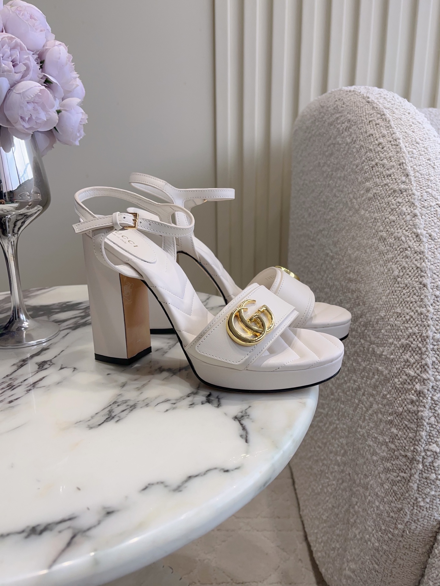 Guc New Horsebit High Heel Sandals