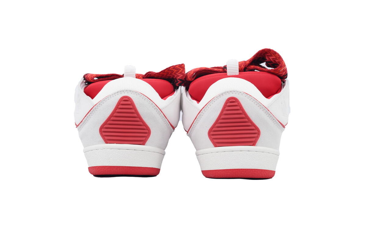 Lanvin Curb Sneakers White Red