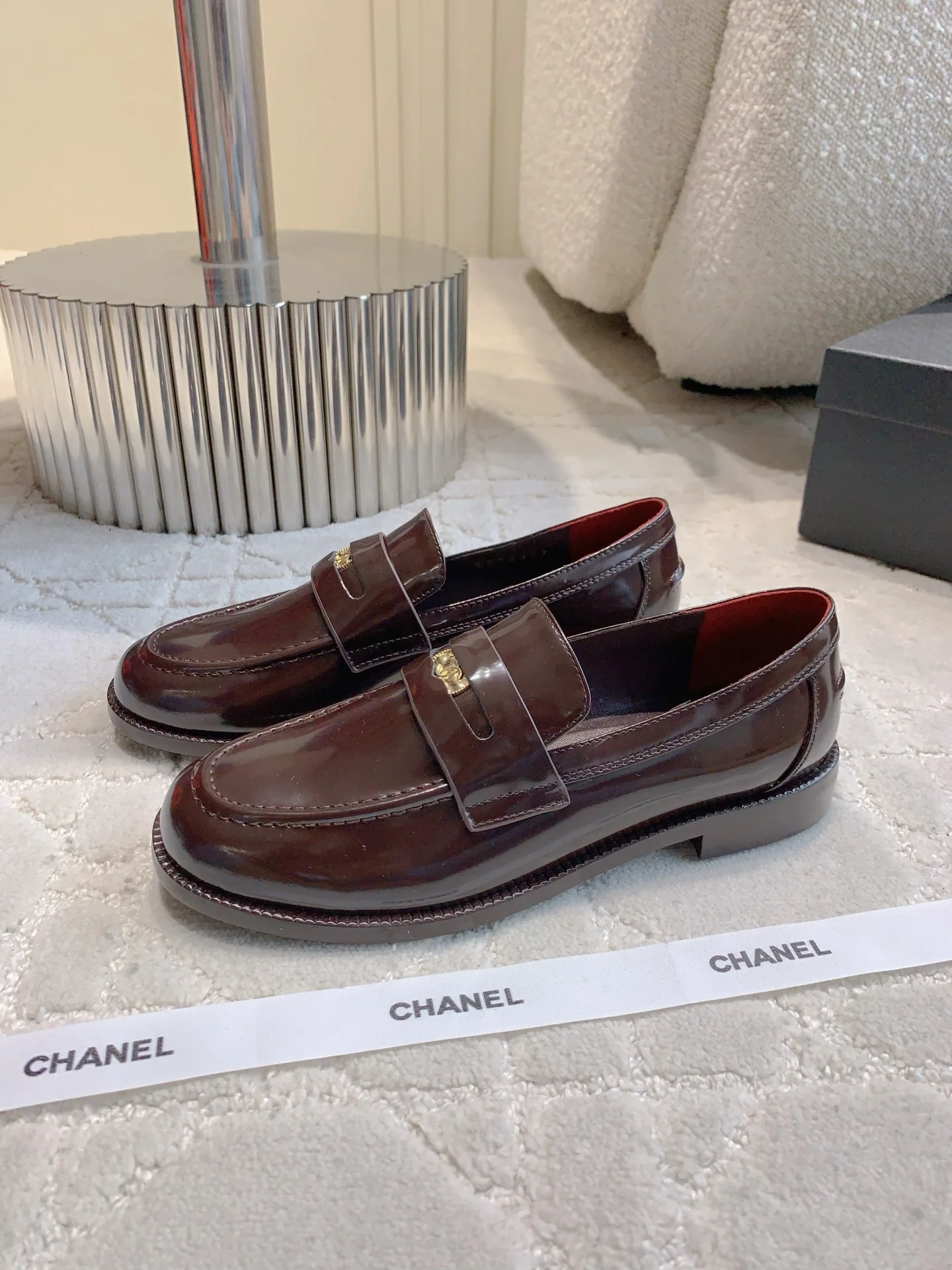 Chan New Gold Coin Loafers