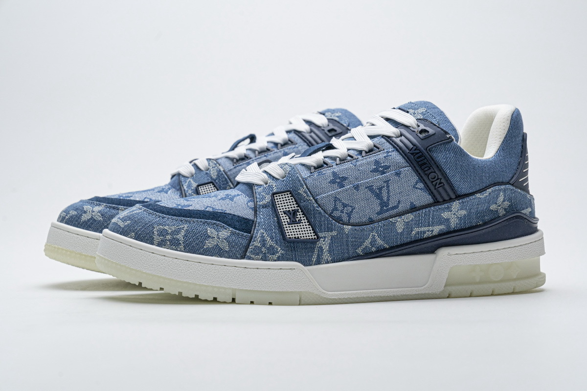 Pkkicks God Batch LOUIS VUITTON 20ss Trainer Blue Denim